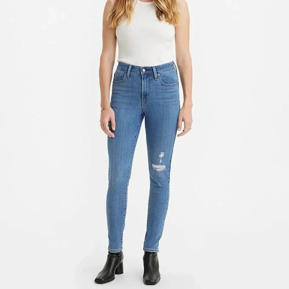 Levi's Medium Wash 721 High Rise Skinny Jeans